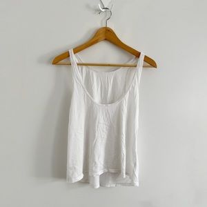 Lululemon Get Low Scoop Tank, White Cotton, Sz 4